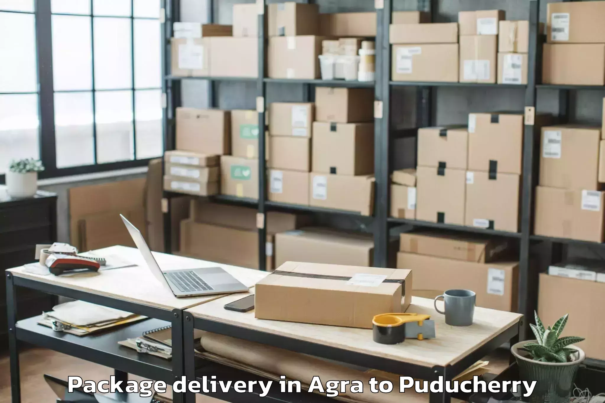 Quality Agra to Pondicherry University Package Delivery